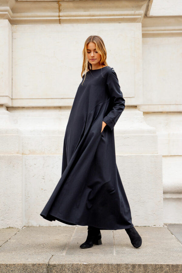 robe longue en laine