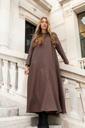 robe longue en laine