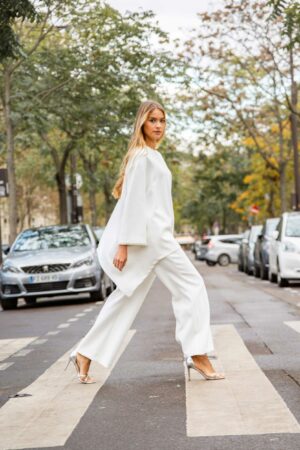 ensemble ivoire chic et élégant fabriqué à la main à paris, ensemble pour fêtes