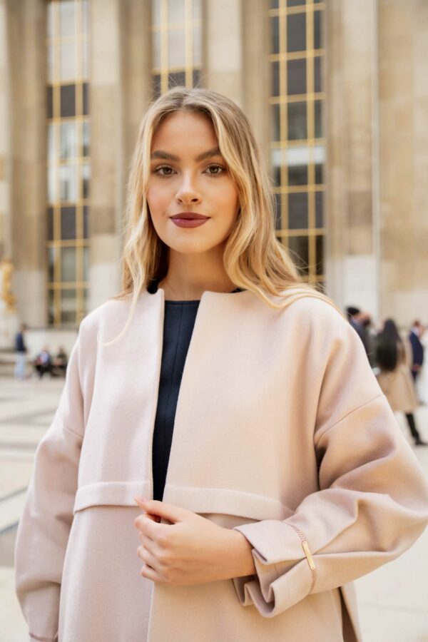 MANTEAU EMI Rose Poudré – Image 4