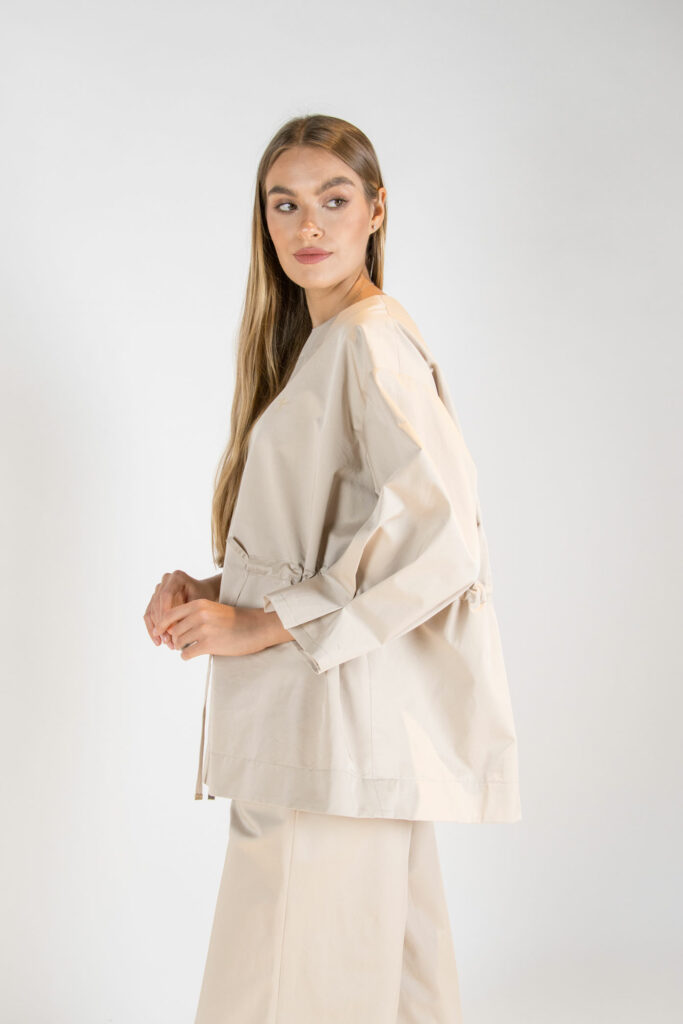 ensemble en coton fabriqué à la main à paris, modest fashion prémium, ensemble chic et décontracté