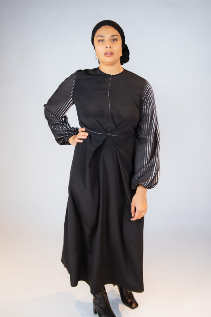 robe noir pour fêtes et occasions modest fashion