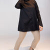 CHEMISE LUTÈCE COTON STRETCH NOIR – Image 2