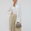 CHEMISE LUTÈCE COTON STRETCH BLANC CASSÉ – Image 2